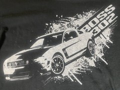 Ford Mustang Boss 302 Anvil Men’s Size Large Graphic Logo T-Shirt Black
