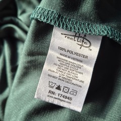 Reel Life Long Sleeve Polyester Hooded Shirt Heather Green Wave Back Print Sz XL
