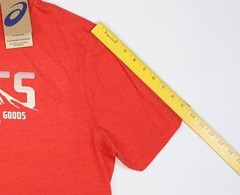ASICS Shirt Mens Medium Red Global Sporting Goods Logo Graphic Tee Tagless