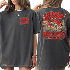 Ella Fella Club Vintage Western Cowboy Retro Graphic T-Shirt