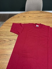 Vintage 90s BVD Men’s Medium Maroon Red Blank Single Stitch Pocket T Shirt