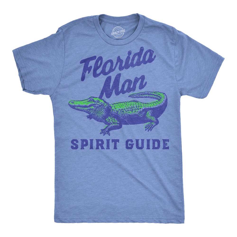 Mens Funny T Shirts Florida Man Spirit Guide Sarcastic Gator Graphic Novelty Tee