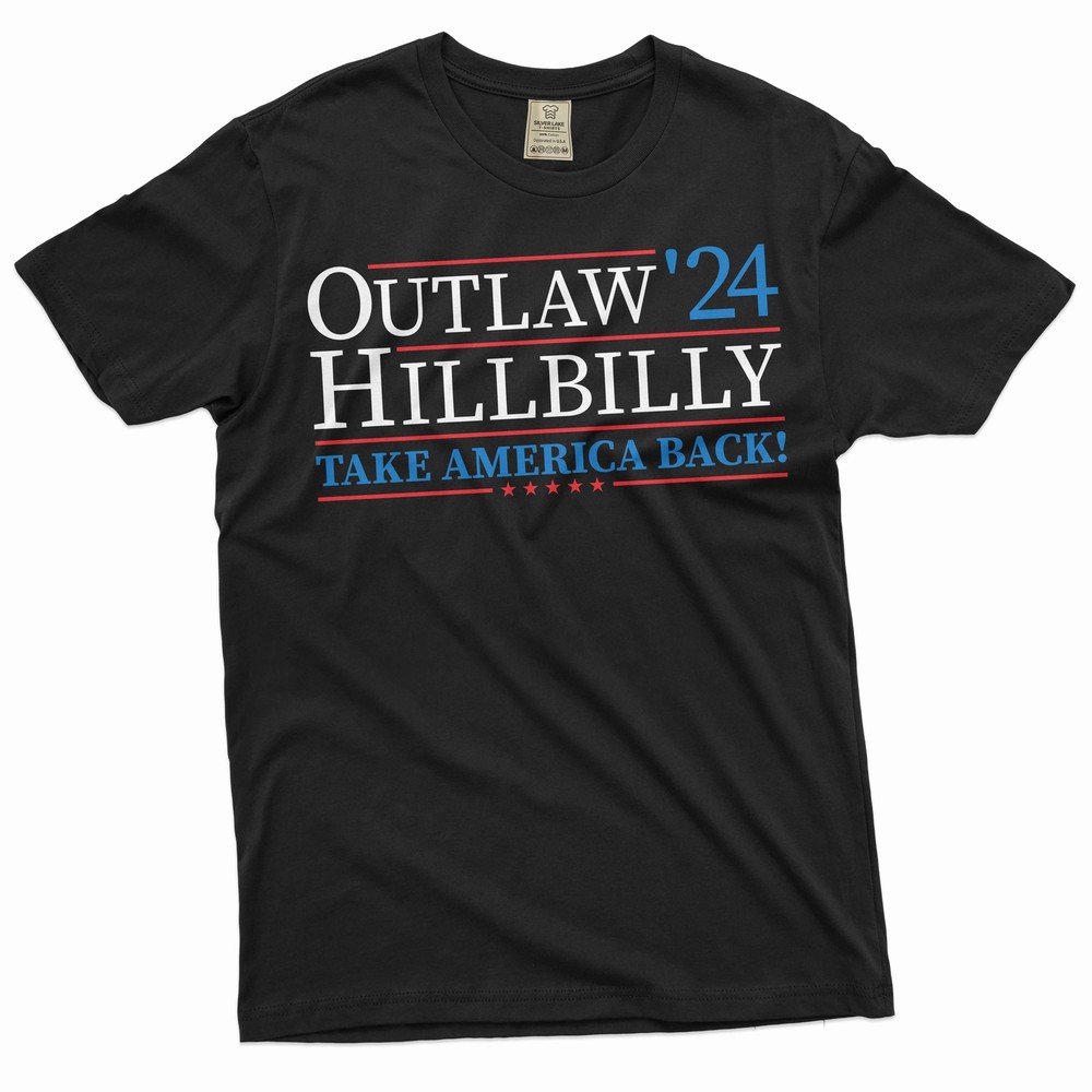 Men’s Trump 2024 T-shirt funny outlaw Hillbilly for president tee DJT trump tee