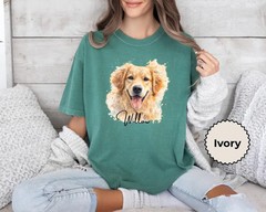 Comfort Tee Custom Pet Portrait Shirt Personalized Dog Cat