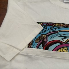 Vintage Human-i-Tees T Shirt World Peace Single Stitch XL White 90s Y2K Original
