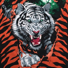 TIGER-All Over Big Print-EXOTIC WILDLIFE-2 SDD T-SHIRT S-M-L-XL-XXL Jungle