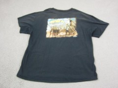 Vintage Iowa Sportsman Shirt 2XL XXL Black Deer Hunting Graphic Outdoors Classic