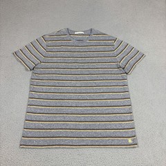 Marine Layer T Shirt Mens M / L Gray Black Striped Cotton Blend Casual Tee