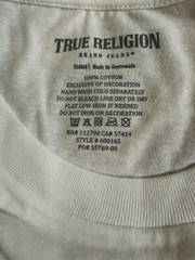 True Religion Brand Jeans White T-Shirt with Front Metallic Logo XL NWT