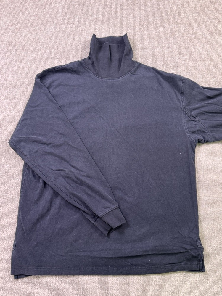 Duluth Trading Co. Longtail Mens Turtle Neck Long Sleeve T Shirt Size L Blue