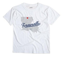 Farmerville Louisiana LA T-Shirt MAP