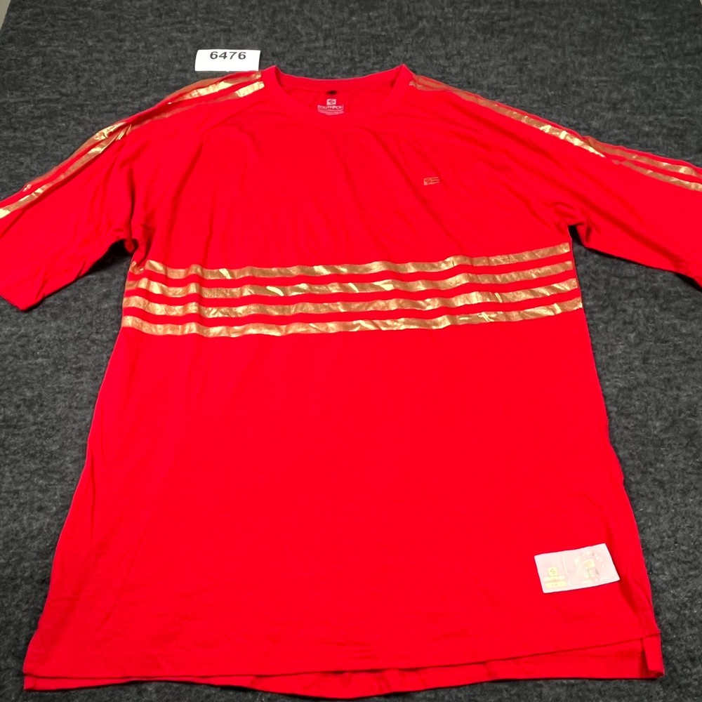Southpole T Shirt Mens 5XB Red Cotton Gold Foil Graphic Crew Neck Hip Hop Casual