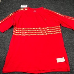 Southpole T Shirt Mens 5XB Red Cotton Gold Foil Graphic Crew Neck Hip Hop Casual