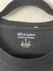 Champion Men’s T-Shirt XL Short Sleeve Black Neon Yellow Logo Shipped Same Day