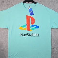 PlayStation Shirt Mens 2XL XXL Green PS4 PS5 Sony Video Gaming Gamer Logo NWT B