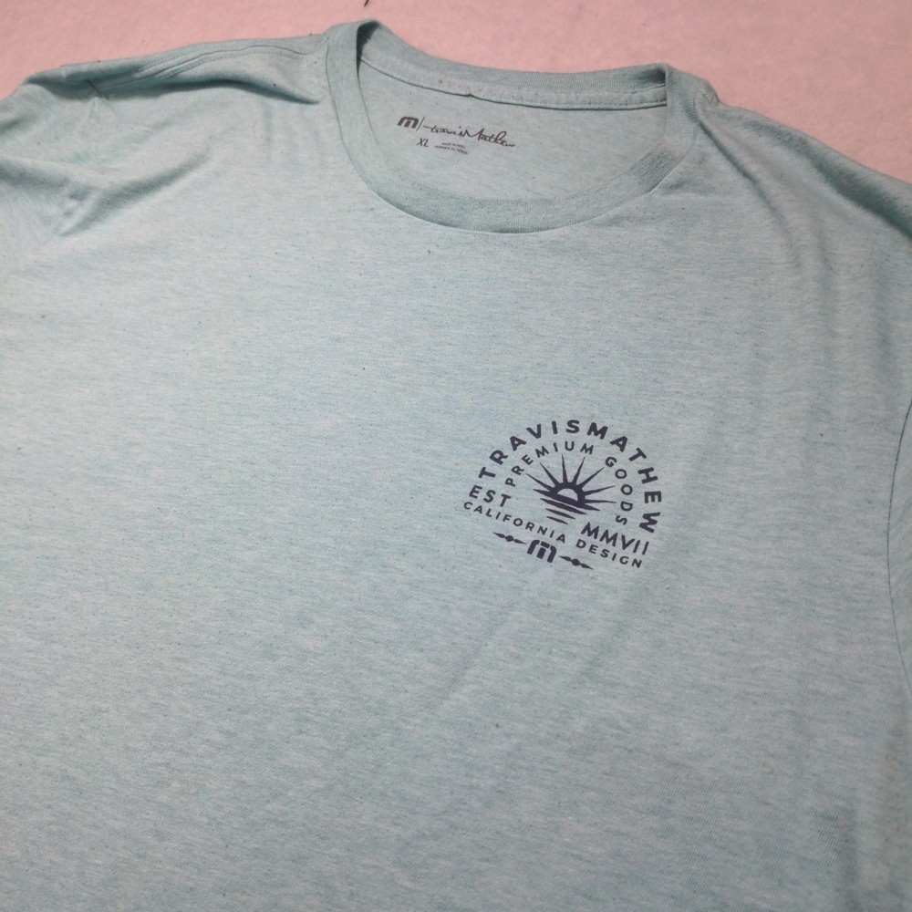Travis Mathew Short Sleeve Crew Neck Graphic Tee Men’s XL A3