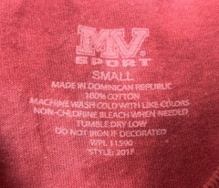 MV Sport Gannon University Spell Out T Shirt Adult Small Red Tie Dye Tee