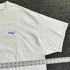 Vintage Intel Inside T Shirt Pentium 4 HT Extreme Edition y2k XL Gray PC Compute