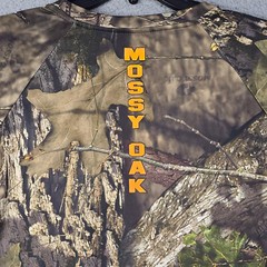 Mossy Oak Camo Shirt Large Brown Green Outdoor Hunting Fishing Casual Polyester