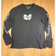 Wu Tang Forever 2017 Long Sleeve single stitch Black L/G Hip Hop Rap Concert Tee