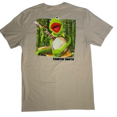 Disney The Muppets Kermit Country Roots T-Shirt Men’s Size M Beige Banjo NWOT