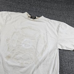Vintage Mecca Apparel Shirt Mens Medium White Honorable Life Tonal Graphic Y2K