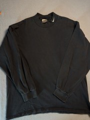 VTG Nike Shirt Men XL Black Faded Mock Neck Turtleneck Long Sleeve 2000’s