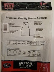 MENS A SHIRT TANK TOP MUSCLE SHIRT COTTON BLACK MEDIUM PACK OF 1