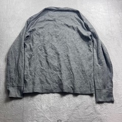 Wool & Prince Mens Merino Wool Blend Long Sleeve Henley Shirt Gray Size L