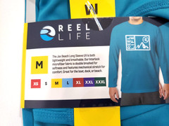 REEL LIFE Men’s Long Sleeve UV Tee Size M Green UPF 50+ NWT