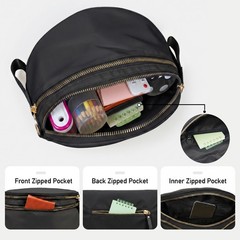 Crossbody Bag for Women Nylon Bum Bag with Wide Adjustable Strap Large Capaci…