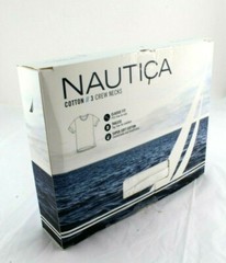 NAUTICA Size M 38-40 Crew Neck 3 Pair Classic Cotton Comfort T-Shirt MSRP $39