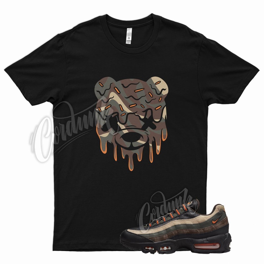 Black DRIPPY T Shirt for N Air Max 95 Dark Army Orange Blaze Tweed Cinder