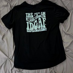 All in Motion Black Graphic Shirt blue IDGAF Peace Love XL Athletic super soft