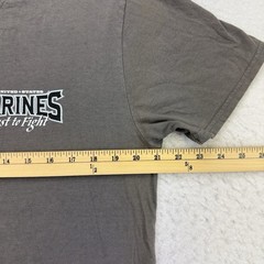 United States Marines Shirt Mens Large L Gray First To Fight Military