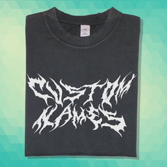 Custom Death Metal Tee Vintage Heavy Metal Rock Band Distressed Shirt Goth Faded
