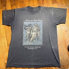 Vintage 1984 Vietnam War Veteran Memorial Tribute Military Army Shirt USA LG