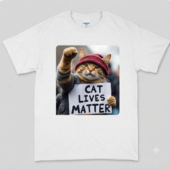 Summer t Shirts Funny Cat Graphic Cotton T-Shirt for Men – Breathable