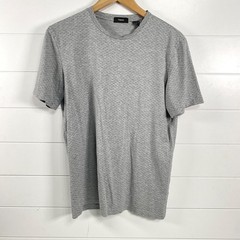 Theory Shirt Mens Medium Gray Clean Tee Neptune Jersey Pima Cotton Peru Soft