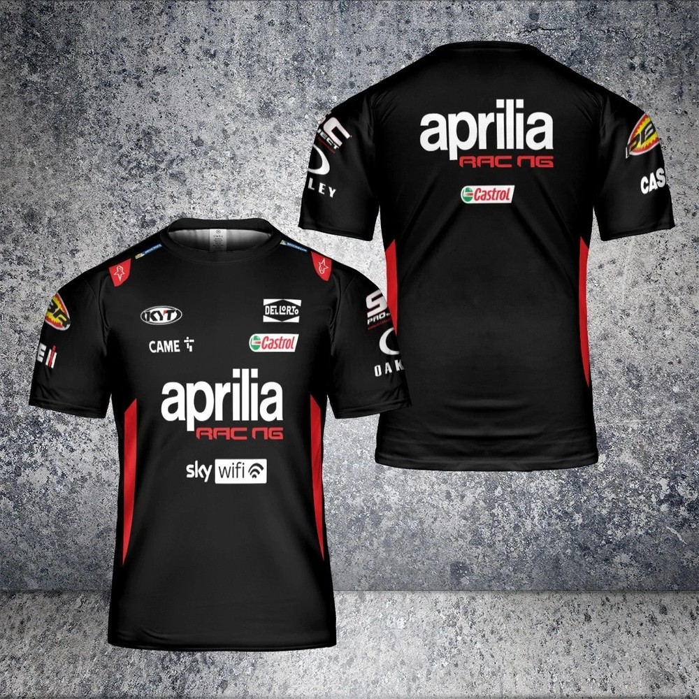 Personalized Name Sponsor Aprilia Racing Team MotoGP T-Shirt Gifts – All Size