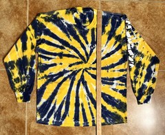 Vintage Lee Tie Dye LS Large T-Shirt Graphic Print Gates Chili Tennis Spartans