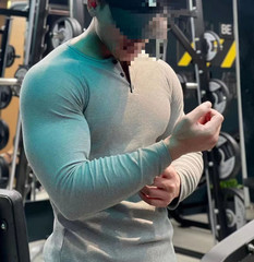 Spring Men Fitness Big Henry Collar Sports T-Shirt Breathable Athletic Tee