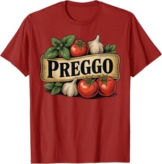 Preggo Costume Pregnancy Announcement Prego Pasta Sauce T-Shirt