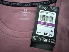 Under Armour Project Rock Branded T-Shirt Mens Sz M/ L/ XL/ 2XL Maroon Mist New