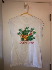 Vintage 1986 Party Time Alligator Jim Benton Graphic T-Shirt Men’s Medium 80s