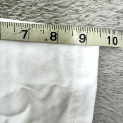 VAMTAC Mens Large White Social Graphic Tee Oversized 100% Cotton New Stitch Flaw