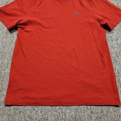 Lacoste Shirt Mens Size 6 XL Red Short Sleeve Cotton Logo Tee Preppy Casual