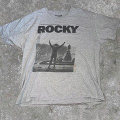 Rocky Movie Graphic T-Shirt Men’s Gray Rocky Balboa Boxing Training Tee Size 2XL