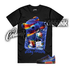 Air Force 1 Low Retro Heat Map Black Racer Blue T Shirt Match STAY