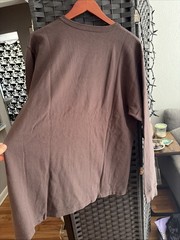 Big Bud Press Long Sleeve Burly Tee Espresso Brown Large L New